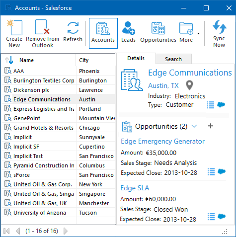 Access your CRM Data Directly from Outlook